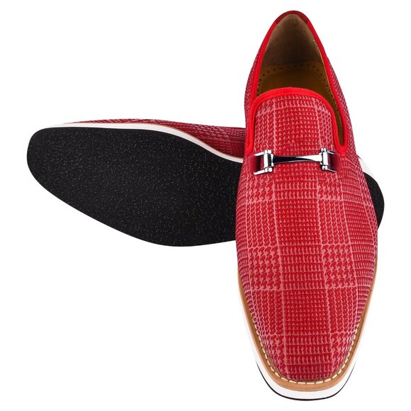 LIBERTYZENO Men's Gold Buckle Loafers Fashion Pull-on Penny Party Weddin… - Picture 3 of 9